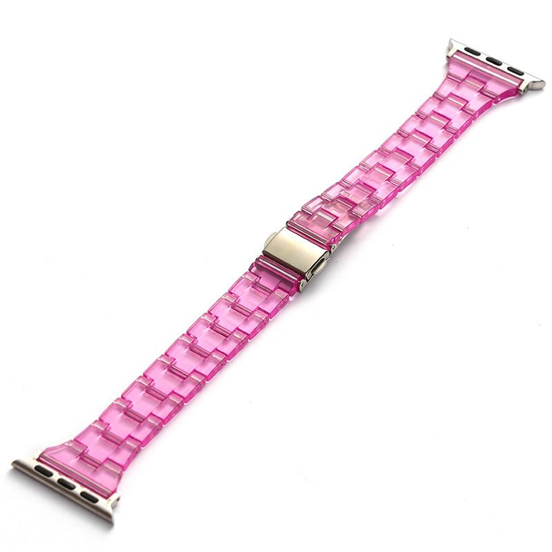Resin Band for Apple Watch Series 10 46mm/Ultra 2 Ultra 49mm/Series 9 8 7 45mm/6 5 4 SE (2023) SE (2022) SE 44mm/3 2 1 42mm Jelly Watch Strap