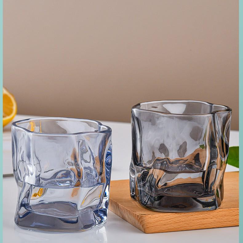 Bicchiere da Whiskey in Cristallo Premium - Design Origami per la Casa o come Regalo