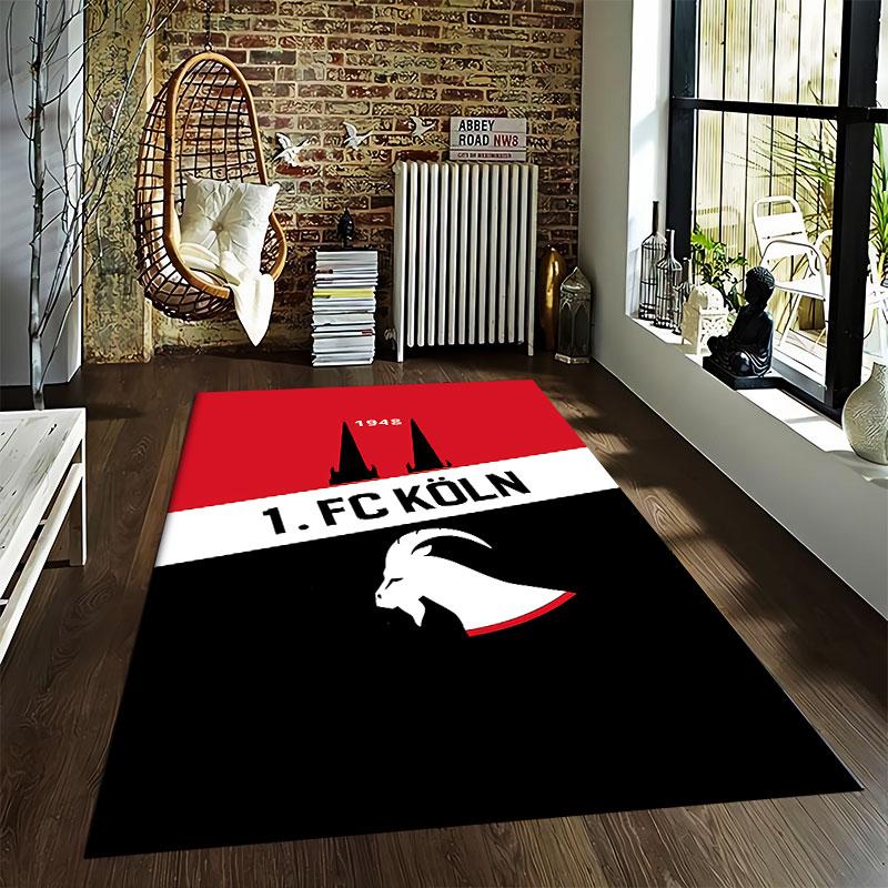 1. FC Köln Carpet Design suitable as a non-slip mat for the living room or bedroom sofa