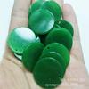 Malaysian Jade 25mm Round Pendant for DIY Earring & Necklace Jewelry - Dry Green Inlay Accessory