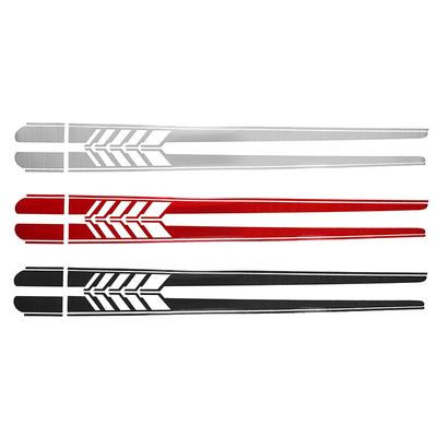 2PCS Racing Car Stripe Stickers Side Sports Decal Auto Car Both Side Door Body Styling Vinyl Decal Sticker Cover Decoration