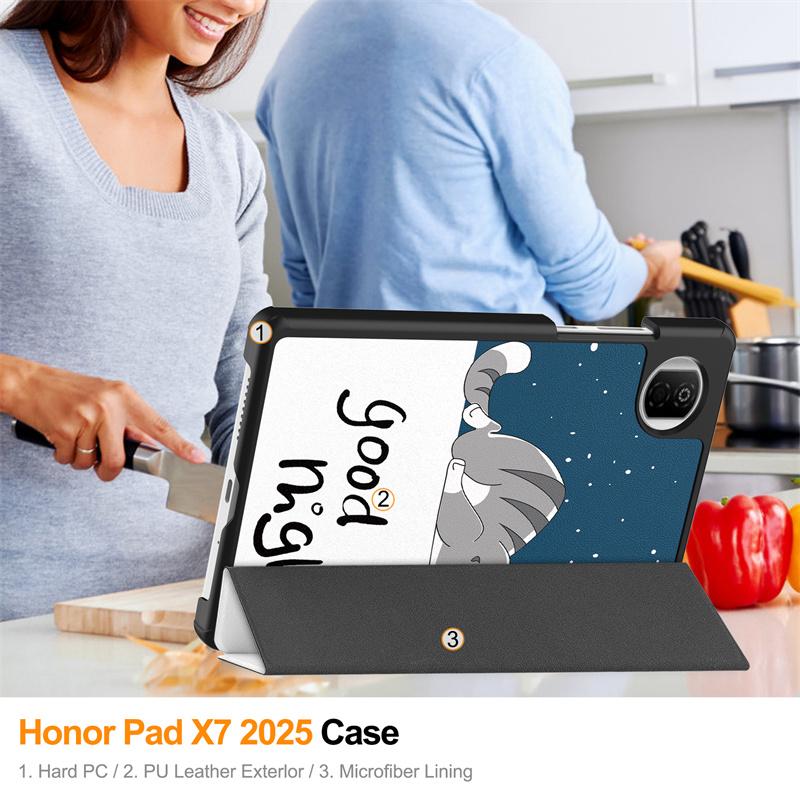 For Honor Pad X7 Tablet Case 8.7 Inch Magnetic Stand Leather Painted Cover For Honor Pad X7 2025 Case Coque Kids
