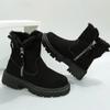 New Winter Women Boots  Warm Plush Mid-Calf Women's Snow Boots   Outdoor Waterproof Hiking Boots Chaussures Femme Size 43