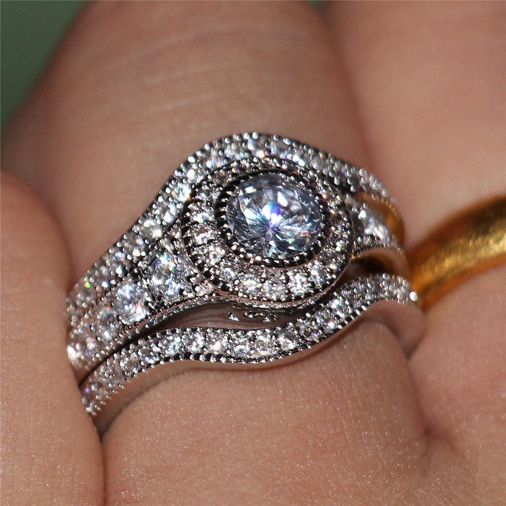 European & American Women's New Three-Piece Ring Set - Model R5618