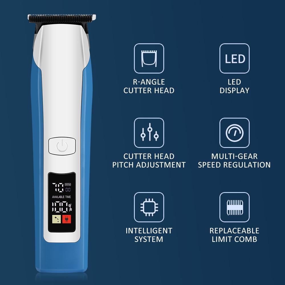 Cordless Hair Clipper Beard Trimmer for Men Professional Waterproof Hair Clipper Electric Razor Mens Grooming Kit for Mustache