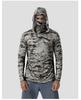 Men's Camouflage Quick-Dry Mesh Fishing Hoodie with Sun Protection Mask