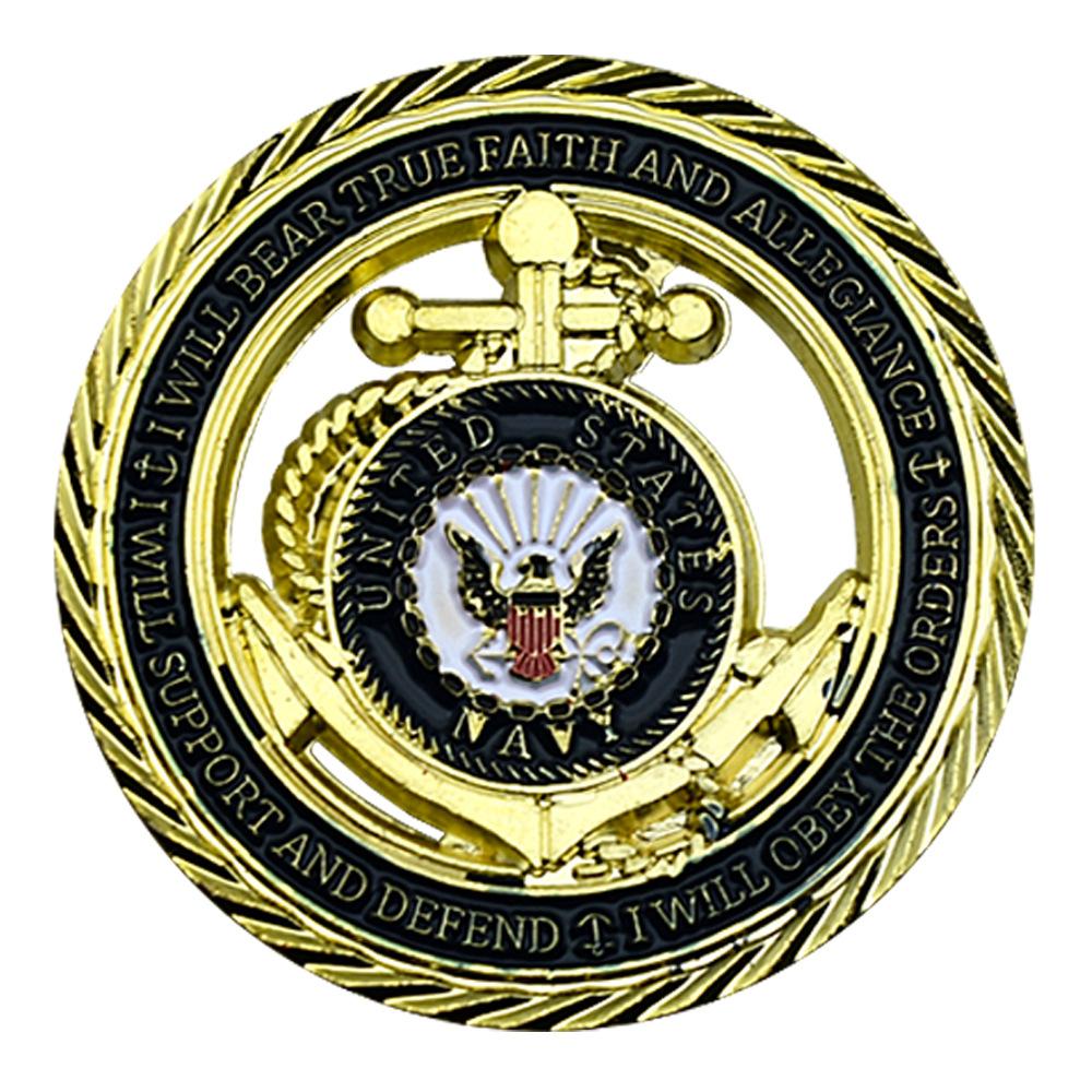 US Military Gold Coin Commemorative Coin Faith Commemorative Hollow Medal Gold Plated Badge Collection Gift Business Gift