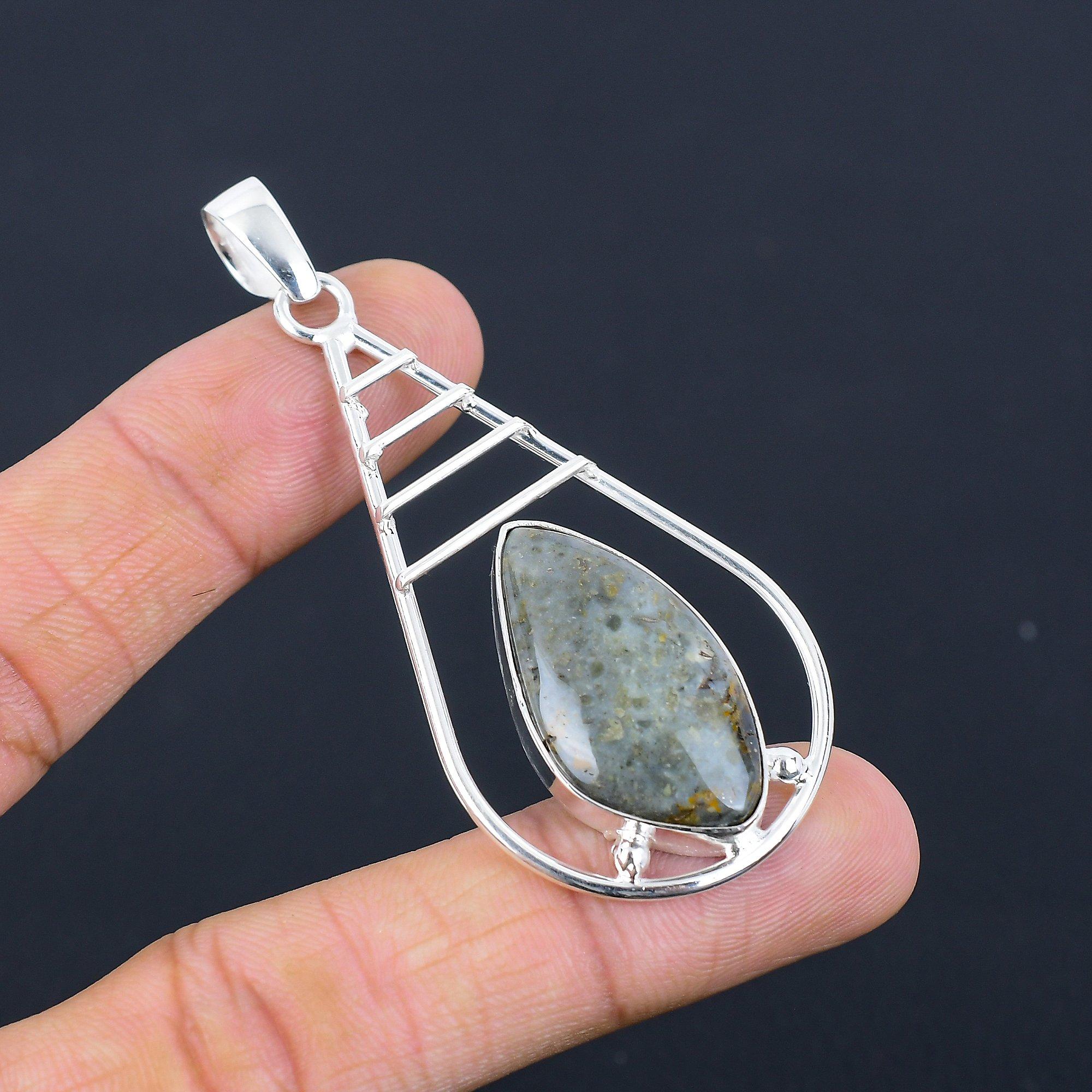 

Sisters Day Deal 925 Sterling Silver Natural Polychrome Jasper Pendant Jewelry