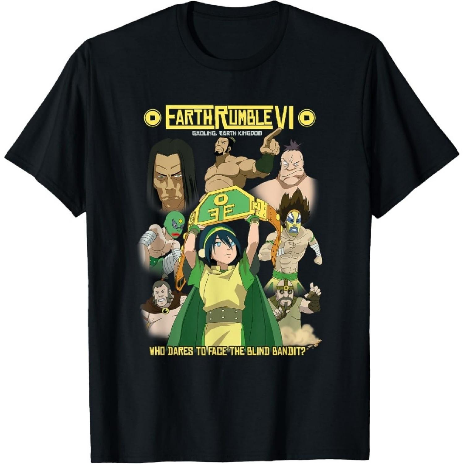 Футболка Earth Rumble VI с персонажами в одежде для рестлинга1 S