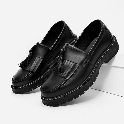 Leather Shoes Men's Shoes 2026 Spring Men's Loafers Thick Sole Height Increasing Youth Leisure England