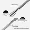 Double Ended Stainless Steel Cuticle Pusher Spoon Pointed Tip Nail Care Non Slip Grip Manicure Tool