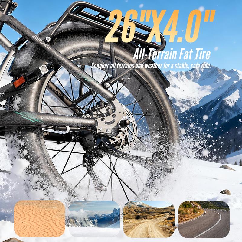 Electric Bicycle OTIDA X2 4000W 120KM Dual Motor, 52V30Ah, 26-Inch Fat Tires, Electric Mountain Bike, Electric Motorcycle for Adults