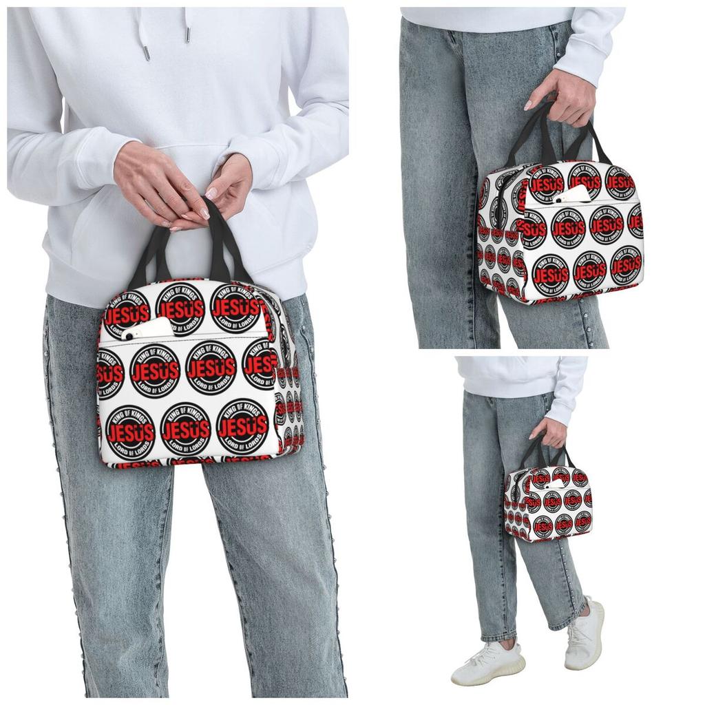 Jesus Christ Yeshua Insulated Lunch Bag for Kids School Cooler Thermal Food Box Tote Portable Lunch Boxes Container