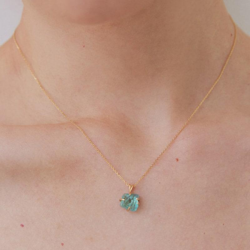 OR D`OR Aquamarine Pendant Necklace