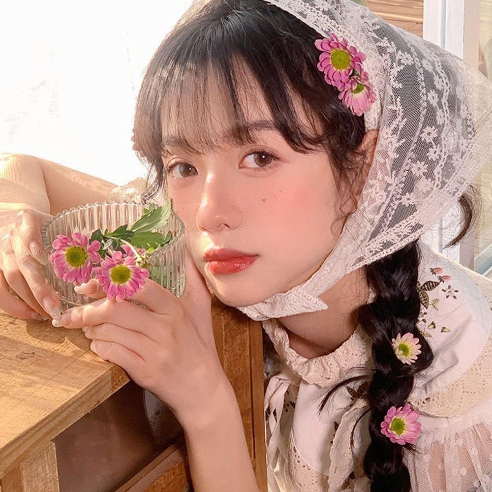 

Lace Hair Accessories Triangle Headbands for Women Ins Bandana Girls