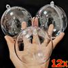 5-10CM Christmas Transparent Balls Hollow DIY Plastic Fillable Bauble Xmas Tree Hanging Ornaments Home Party Gifts Box Decor