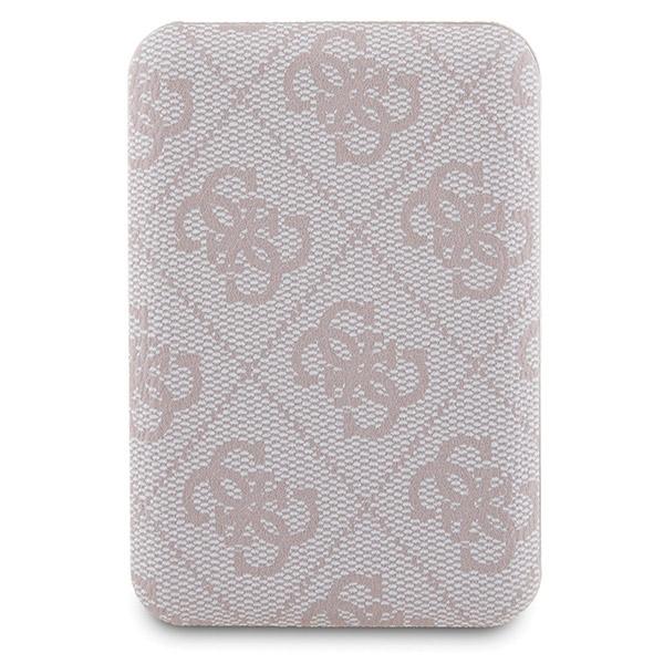 Set Guess Gubpm5P15S4Gemgp Iphone15 6.1 Hardcase + Powerbank 5000Mah Magsafe Różowy/Pink 4G Metal Logo