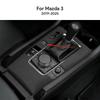 Horní nálepka s semišovým lemováním pro Mazda 3 Axela BP 2024 2025 Panel automatické řadicí páky auta se sportovním tlačítkem
