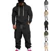 Men's Casual Loose Plus Velvet Outdoor Workwear  Hooded Sweatshirt And Sweatpants Suit