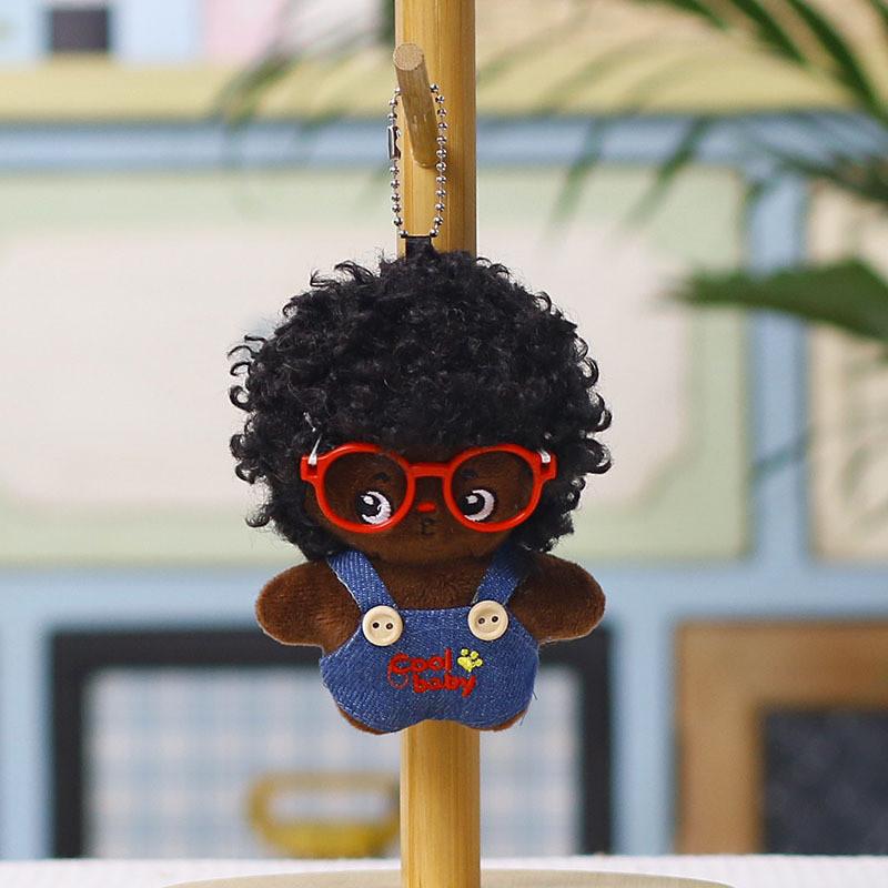 Plush Hairy Doll Keychain With Soft Polyester For Kids And Teens