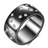 Croissant Rings for Women Braided Twisted Signet Stainless Steel Chunky Dome Ring Stacking Band Jewelry Anillos Joyas De Mujer