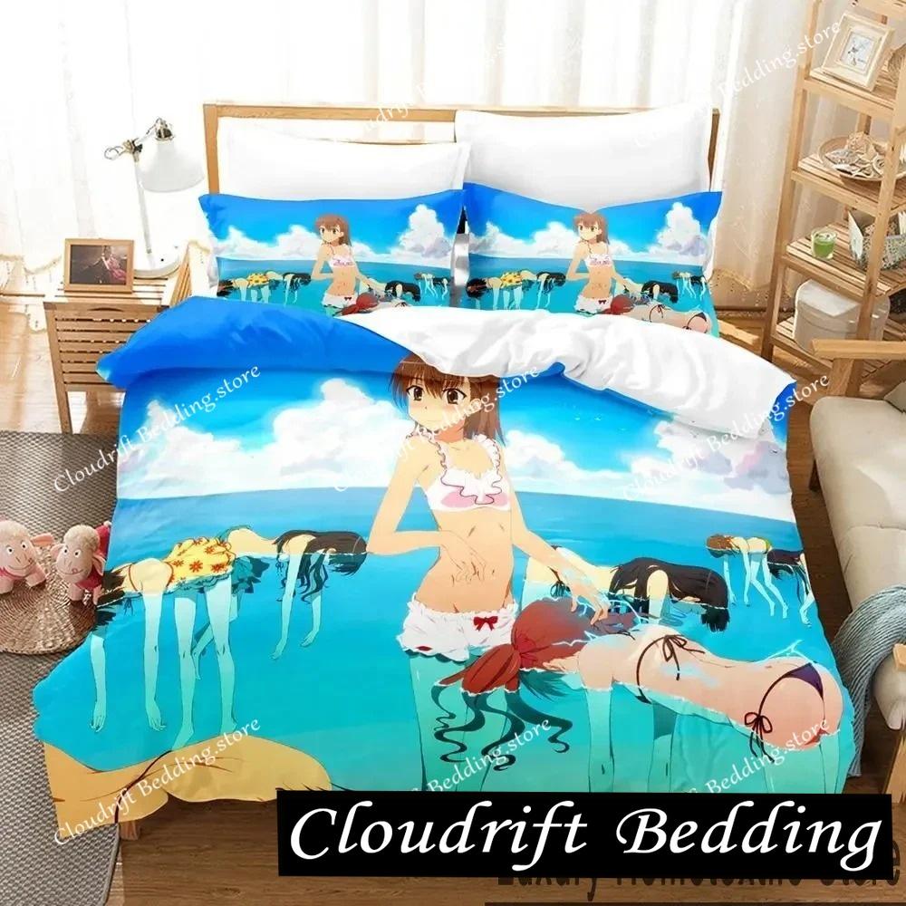 Misaka Mikoto A Certain Magical Index Railgun Bedding Set Boys Girls Twin Queen King Size Duvet Cover Pillowcase Bed boys Adult