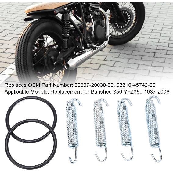 Exhaust Pipe Springs O Rings Kit Set 90507‑20030‑00 Replacement for Banshee 350 YFZ350 1987‑2006