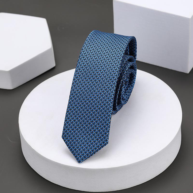 Version Coréenne Décontractée 5cm Hommes et Femmes Robe d'Affaires Marié Mariage Rayure Main Travail Étroit Paresseux Couleur Unie Cravate