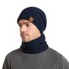 Women's Warm Hat Neck Warmer Pullover Cap Men's Fleece-lined Warm Ear Protection Knitted Woolen Cap