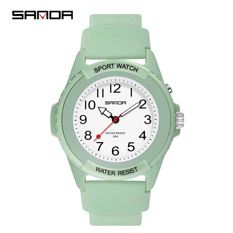 Multicolor Sanda 50M Waterproof Luminous Dial Sport Watch
