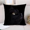 Zwarte Kat Kussenslopen Kussens voor Decoratieve Bank Kussenhoes Kussensloop _ Kort Pluche Huisdecoratie Accessoiresz,(1)