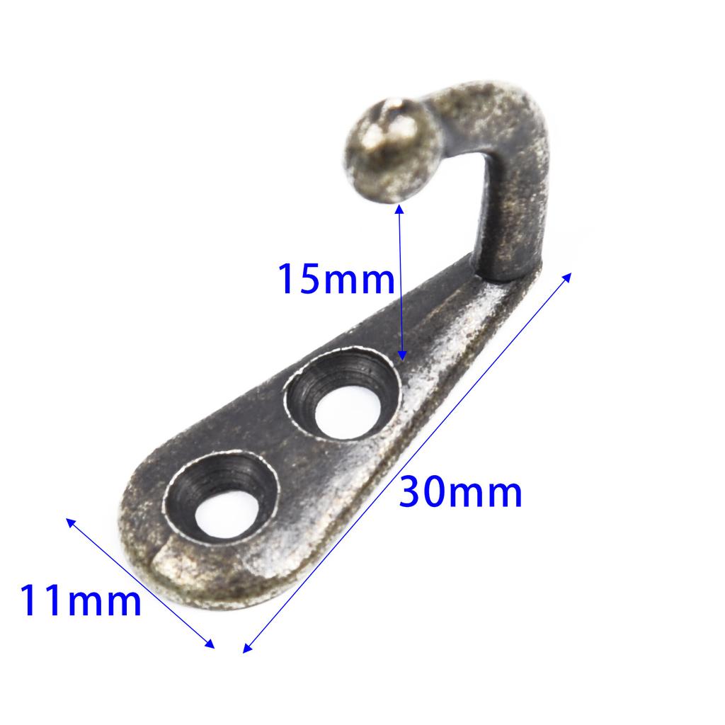 10x Antique Bronze Wall Door Key Hooks Hanger Hat Coat Bag Hanging Home Decor