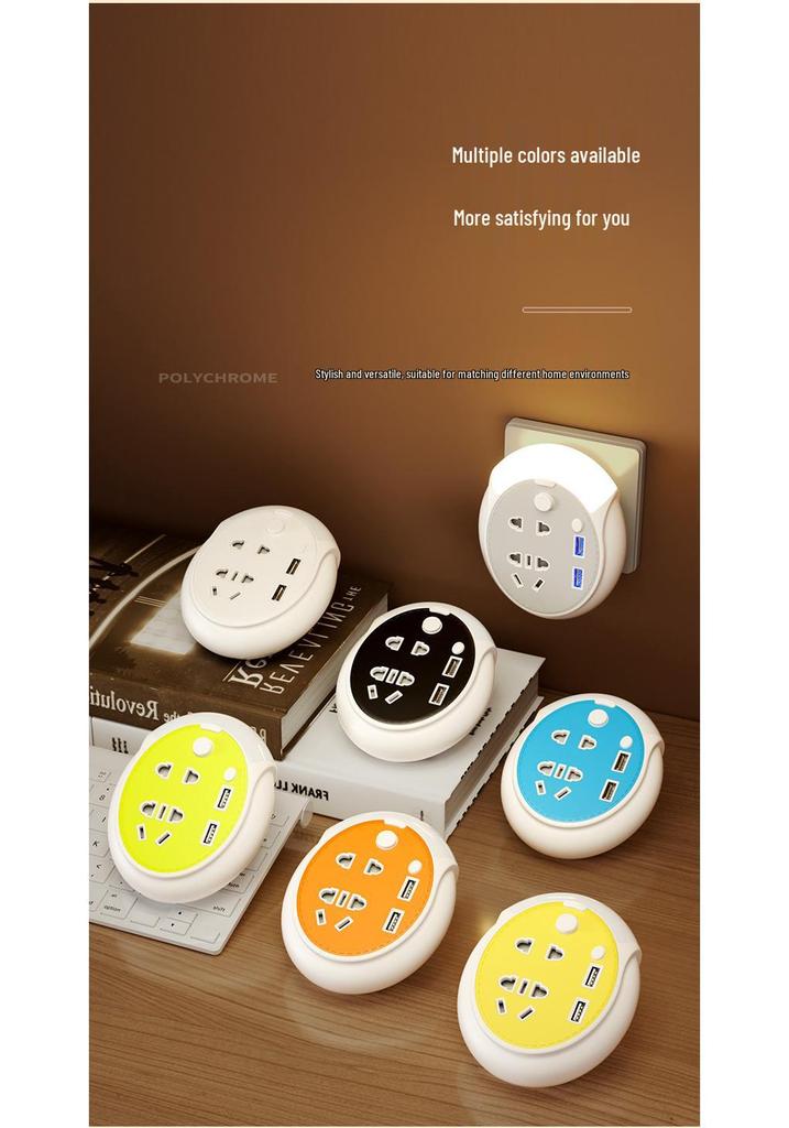 Multi-functional USB Power Strip with Two-hole Converter for US, Japan, Vietnam, Laos, Mexico, Panama