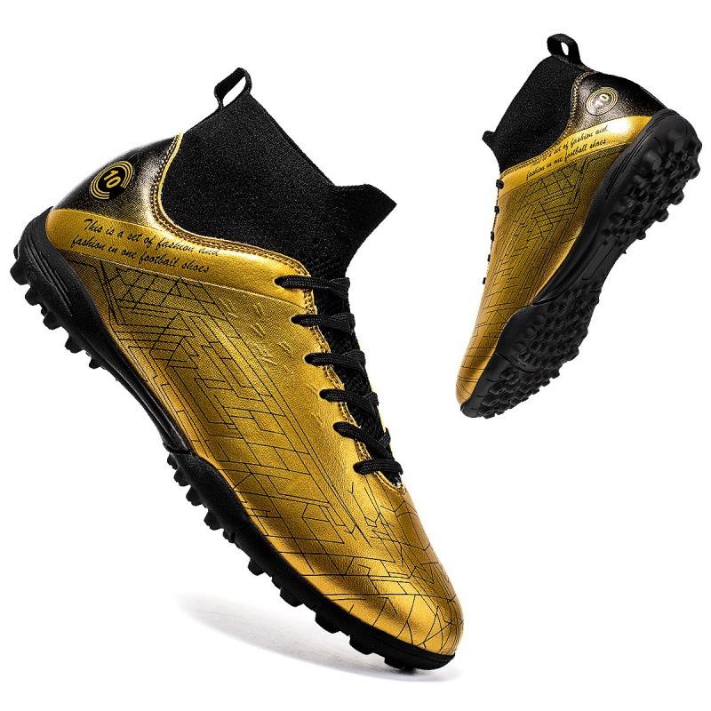 High-top football shoes new 2024 student professional training long spikes youth broken nails Champions League football shoes