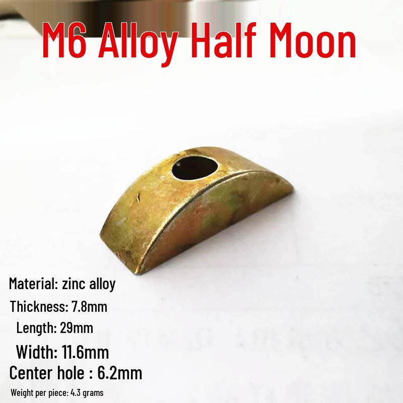 M6M8M10 Plastic Alloy Crescent Furniture Nut Washer