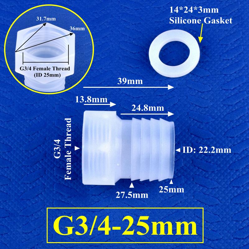 PP Direct Connector G1/2" 3/4" Female Thread To 4~25mm Barb Joint Micro Irrigation Garden Water Pagoda Hose Joint Aquarium Tank Fittings