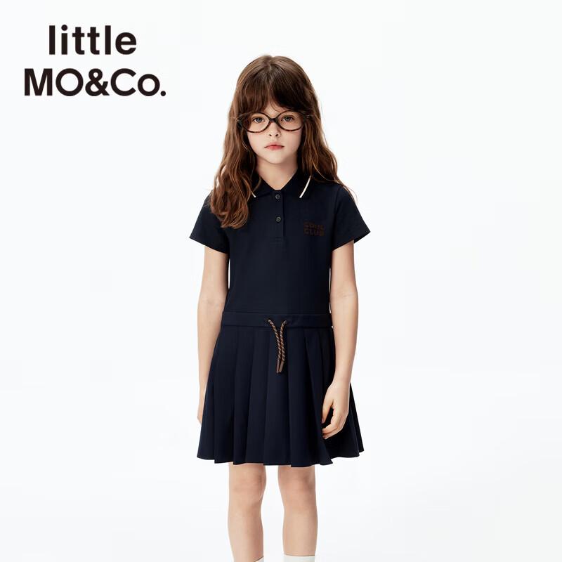 little MO&Co. Girls  Academy Style Short Sleeve Pleated Dress 120
