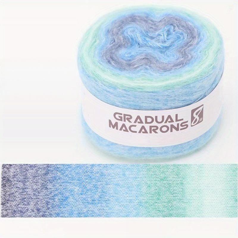 6pcs Gradient Yarn Chunky Polyester Knitting Bundle for Gloves & Hats - Multicolor Ombre, 600g DIY Yarn