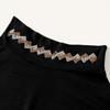 Fake Collar Half High Collar Rhombus Rhinestones Decor False Collar Breathable Elastic Collar Attachment