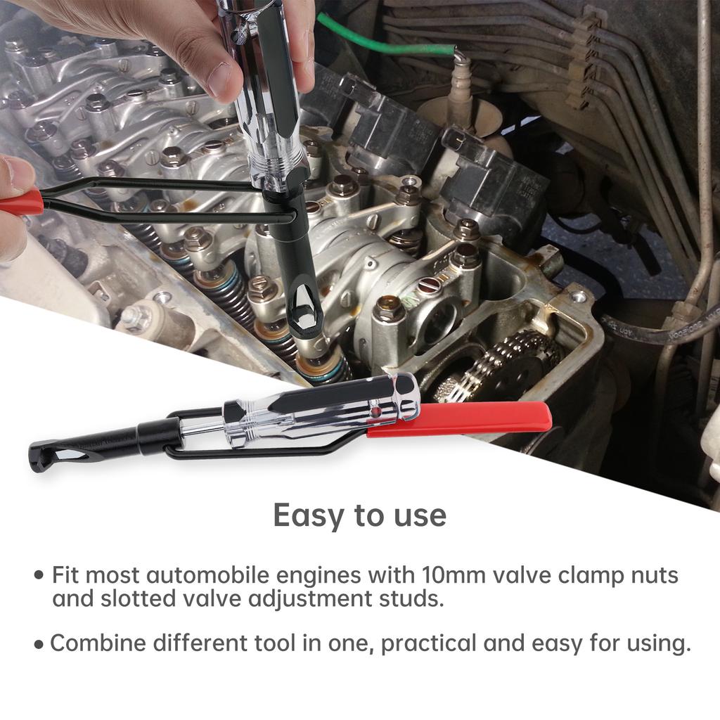 10mm Locking Nut Valve Adjustment Tool with Feeler Gauge Multifunctional