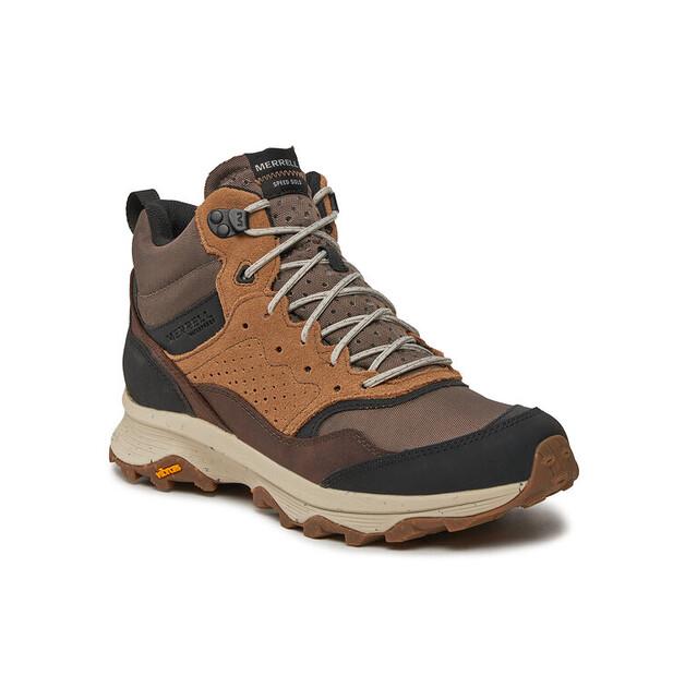 Мужские кроссовки Merrell Speed solo mid wp j004533 коричневые