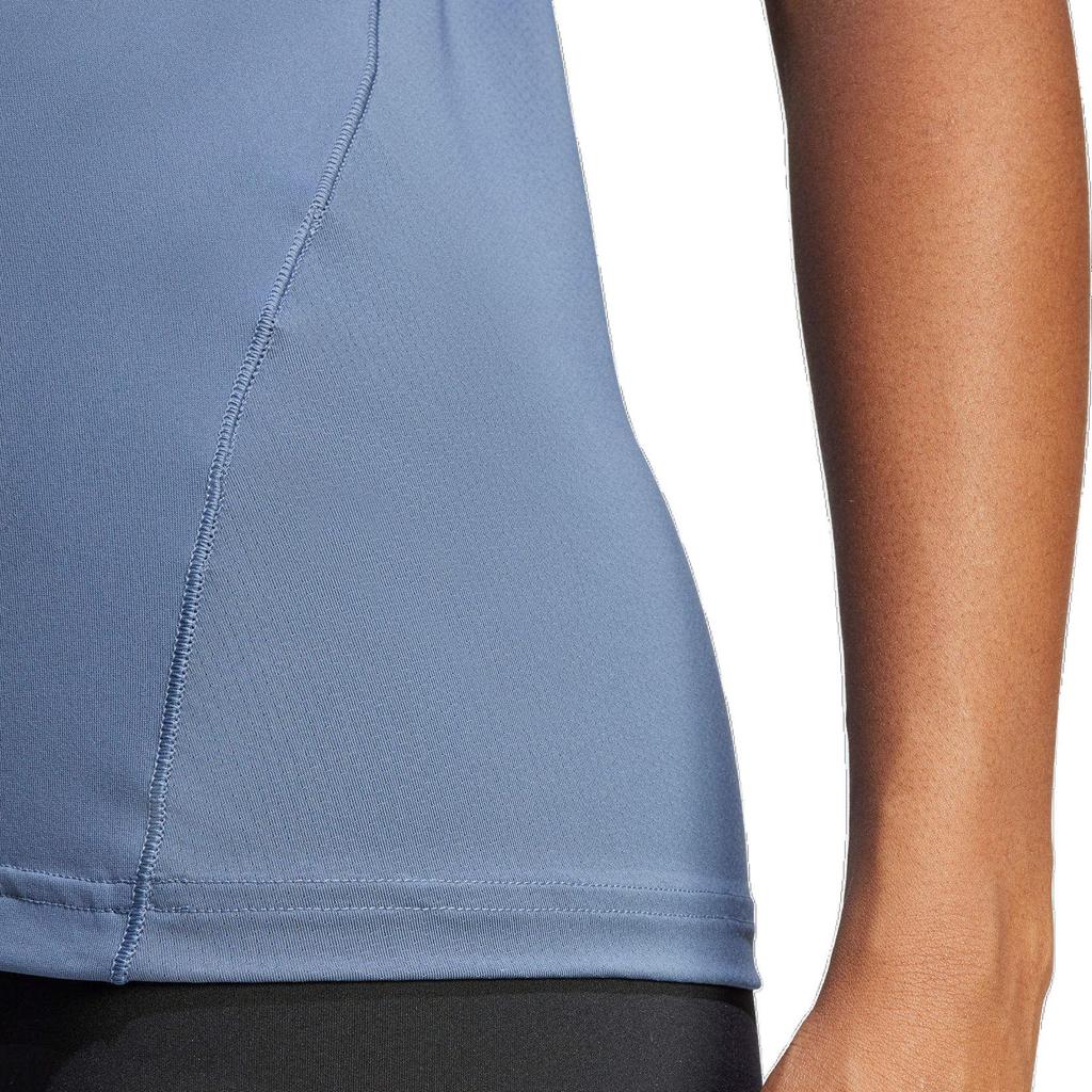 adidas Navrženo pro trénink Pohodlné ležérní Jednobarevné Kulatý výstřih Dámské topy Modré IT7425