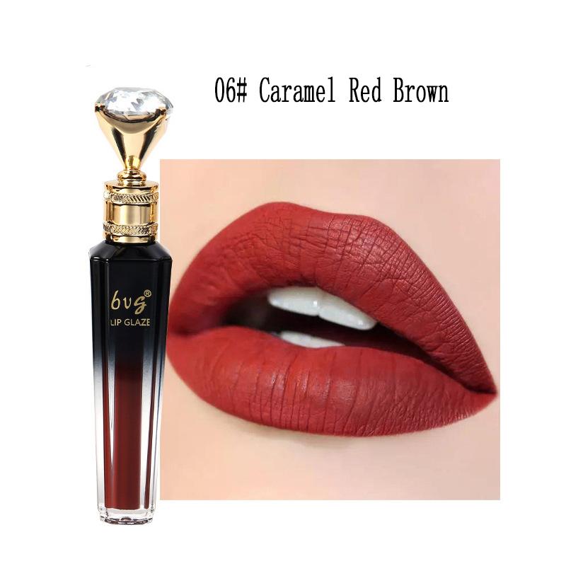 

Набор глазури для губ с бриллиантами Поп-помада с антипригарным покрытием, не выцветающий бархатный туманный цвет 6