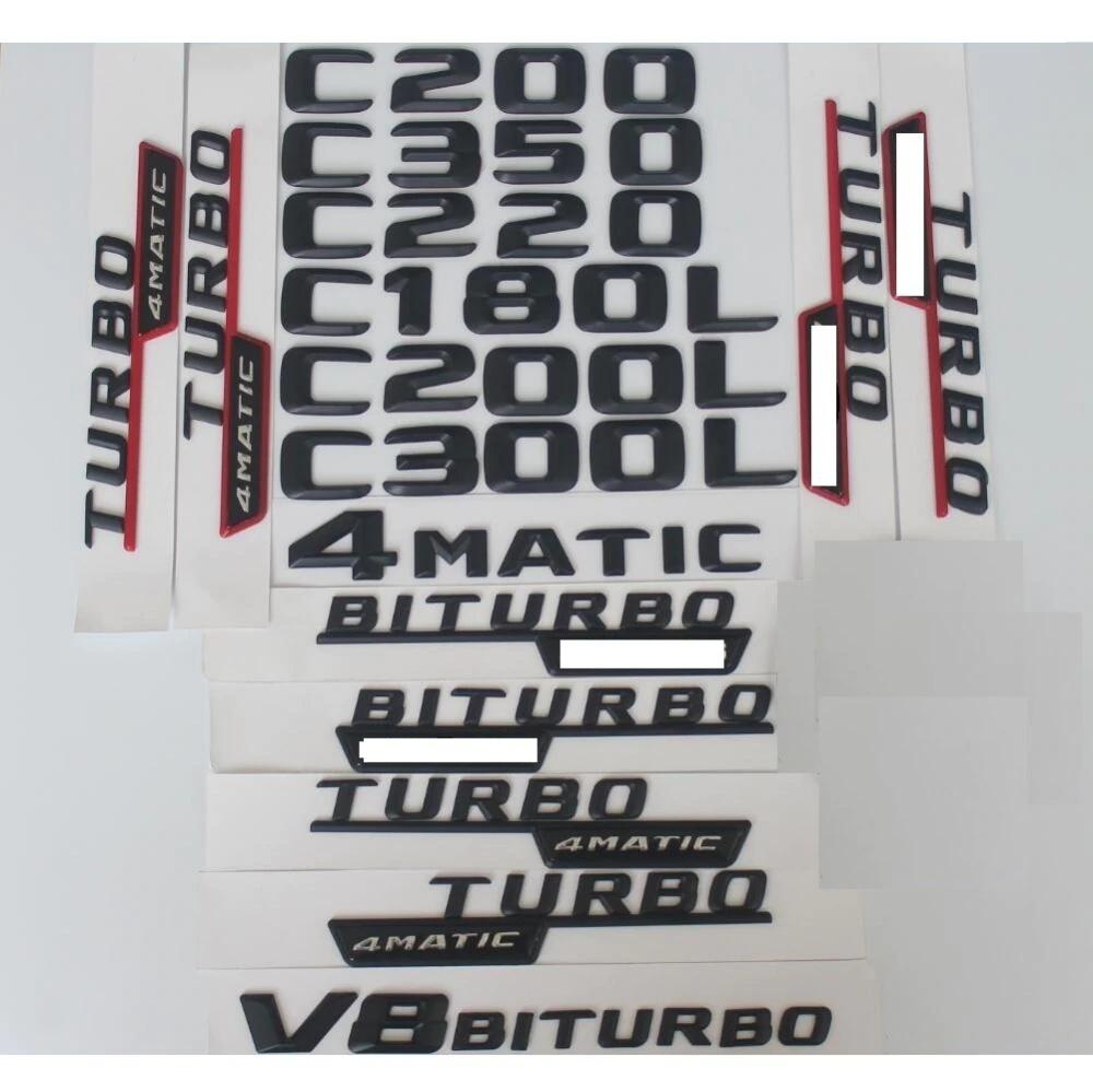 

Для C Class C43 C63 AMG 200 C220 C260 C300 C320 C350 4MATIC CDI Эмблема багажника Черные буквы Эмблемы W204 W205 C200