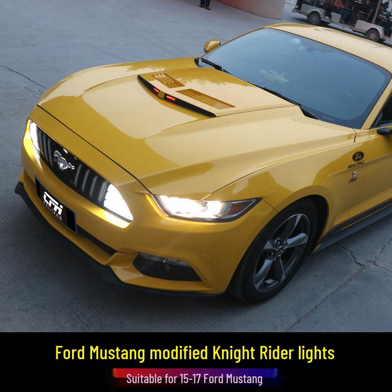 15-17 Ford Mustang Ranger Thunderbolt Decorative Hood Panel with Lights