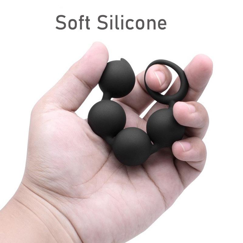 Silicone Anal Beads Butt Plug for Beginner Soft Anal Plug Balls Erotic Sex Toys for Men Women's Stopper Anus Dilator Sex Shop