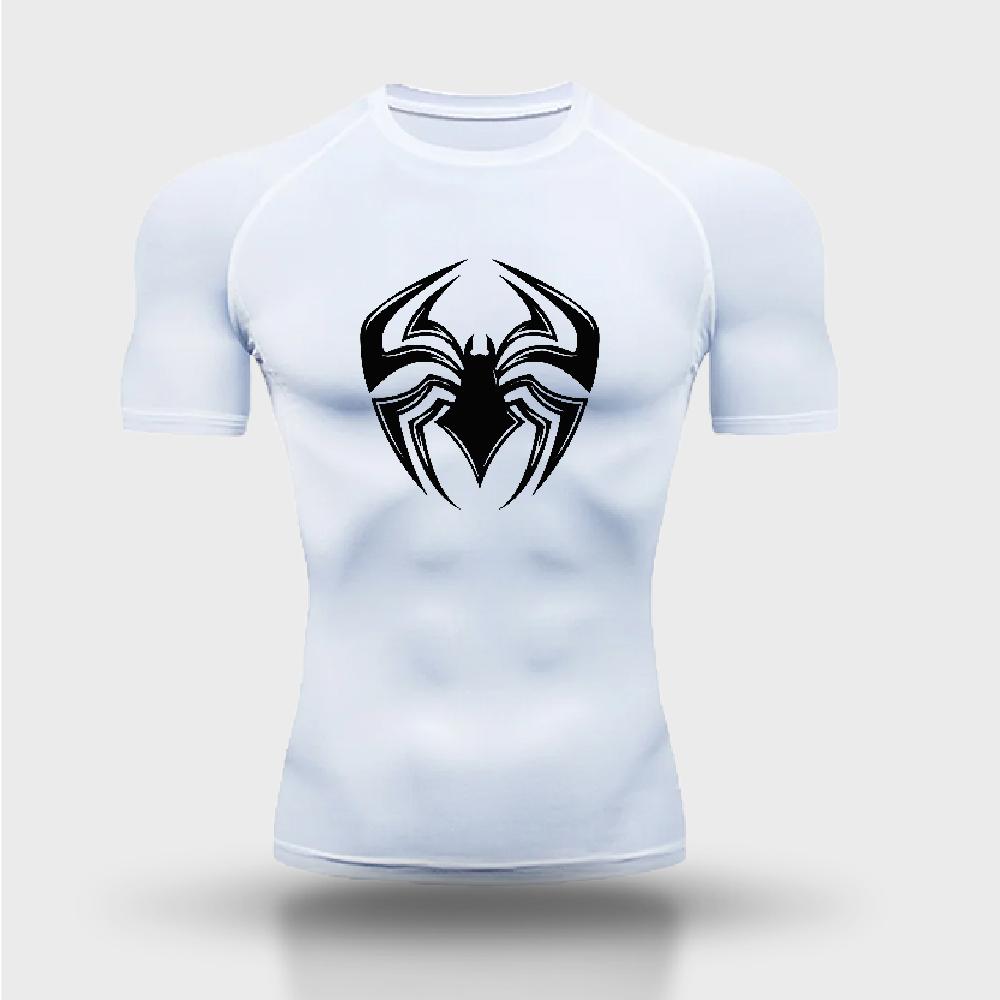 Bodybuilding Boxing Training T-shirt Summer Breathable Men's Quick-drying Fashion Compression Top Sweat Absorbent Sweat Absorbing Tight Fit