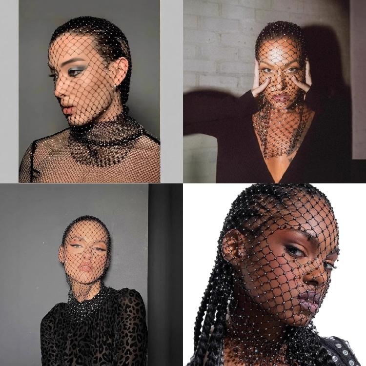 Nightclub Hooded Headpiece For Carnivals And Music Event Comfortable Fit Trendy Photo Props