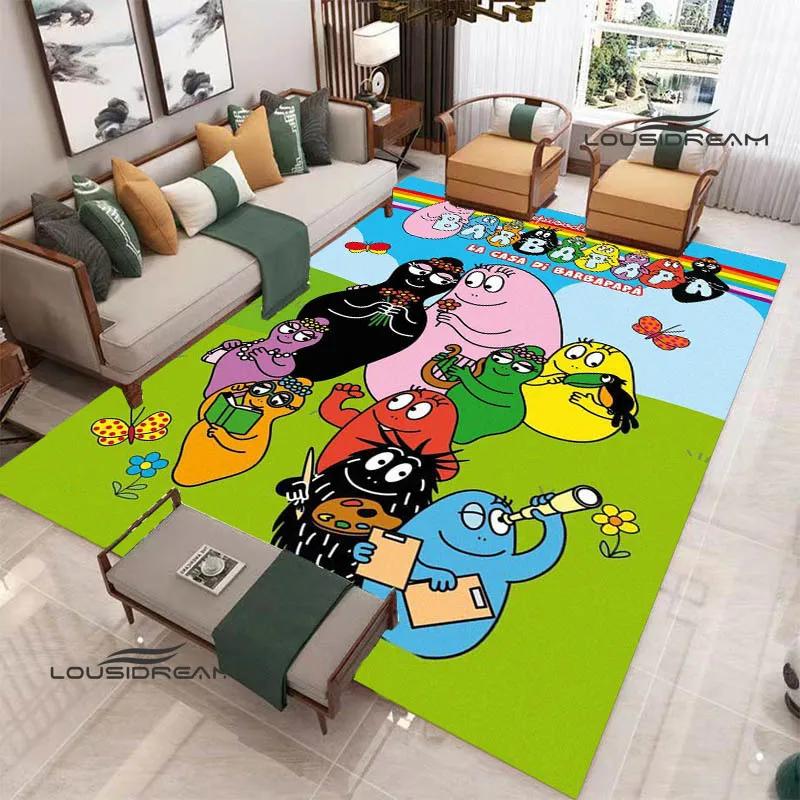 Barbapapa Cartoon Printed Carpet Non-slip Carpet Yoga Mat Door Mat Photography Props Kitchen Mat Home Area Rug Birthday Gift
