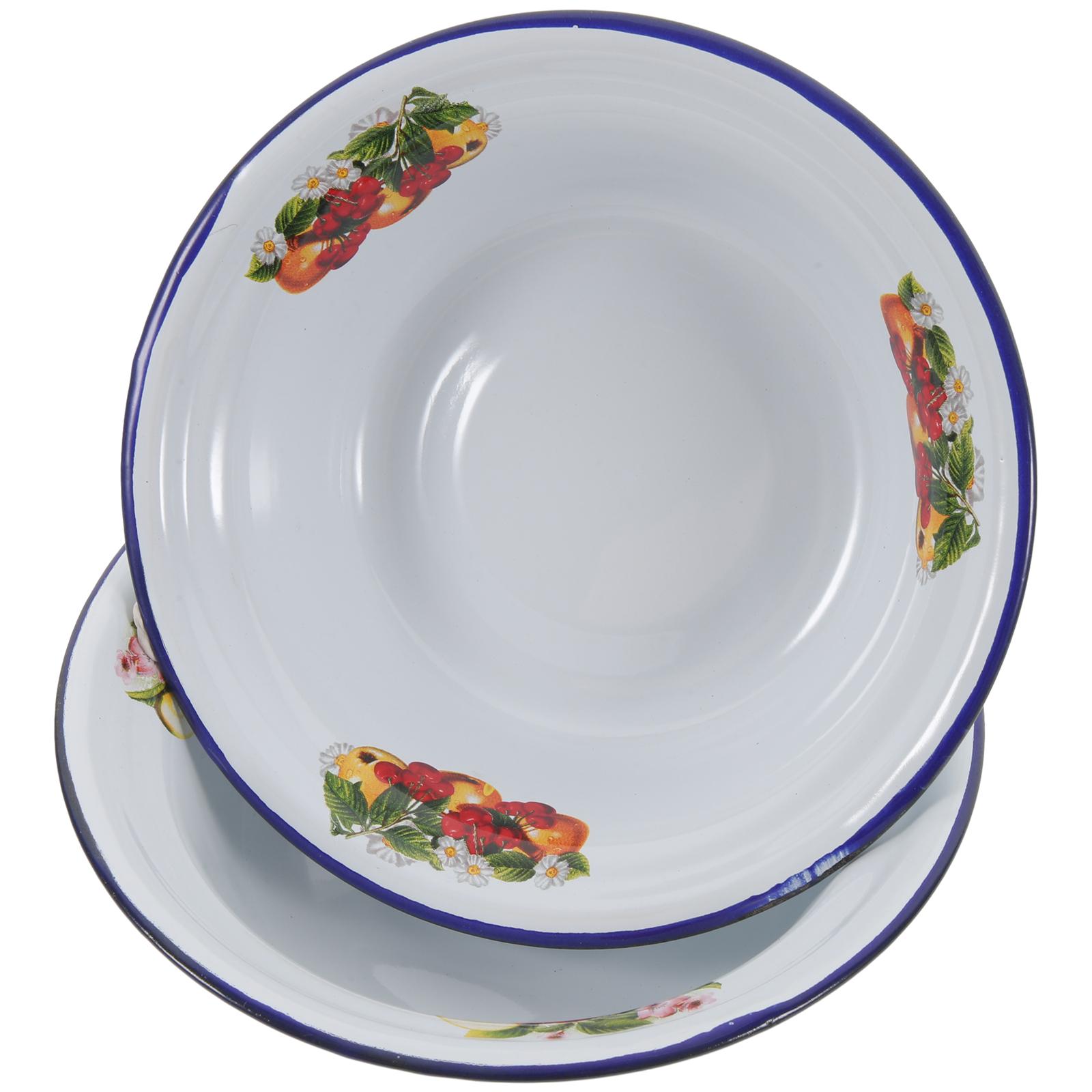 

Эмалированная миска для барбекю, суп, старомодный эмалированный контейнер, миска для приготовления теста, держатель для еды, салат белый